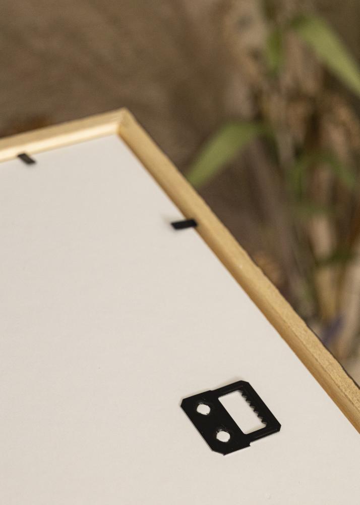 Ram med passepartou Rahmen Edsbyn Walnuss 40x40 cm - Passepartout Schwarz 10x10 inches