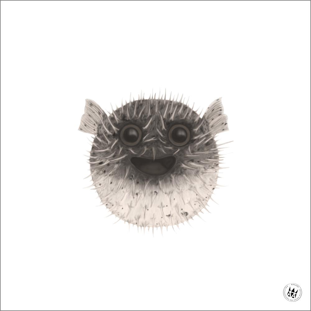 Knaada AB Knaada - Blaufisch Bild - 50x50 cm