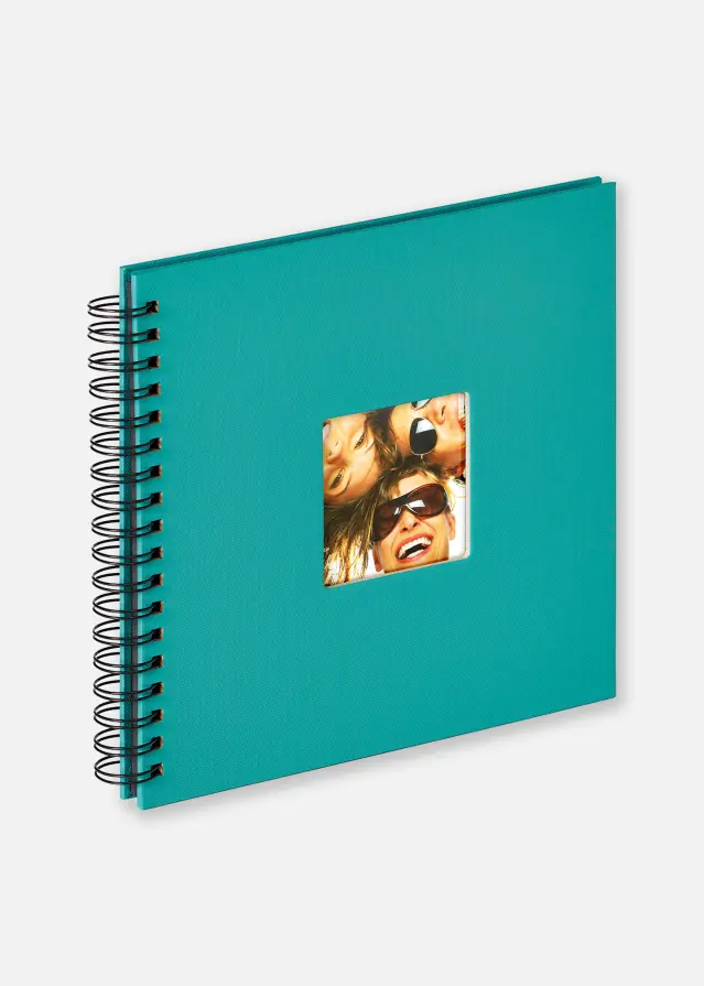Walther Fun Spiralalbum Türkis - 26x25 cm (40 schwarze Seiten / 20 Blatt)