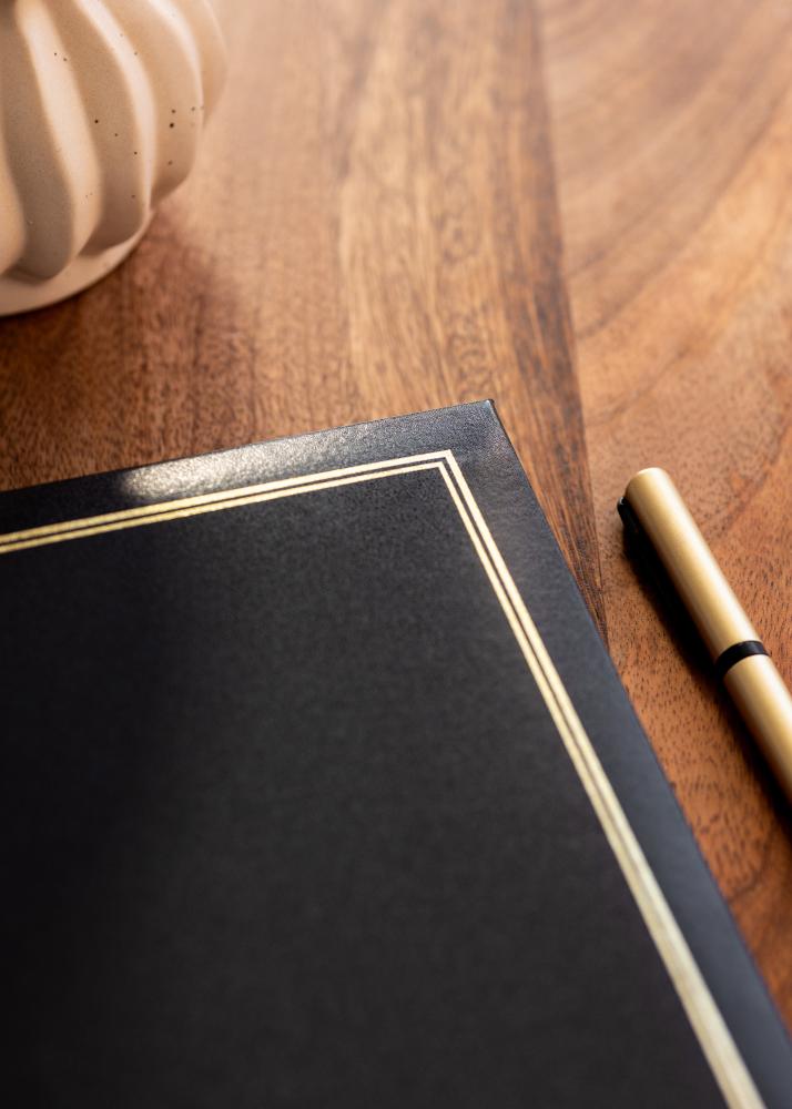 BGA Classico Fotoalbum Schwarz - 32x34 cm (100 Weiße Seiten / 50 Blatt)