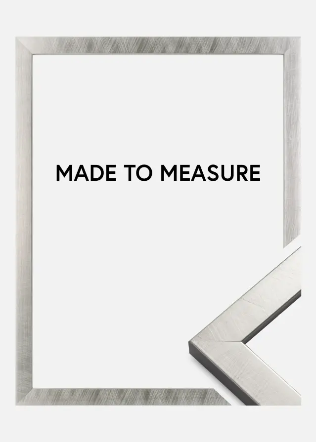 Ramverkstad Rahmen Uppsala Silber - Größe nach Wunsch