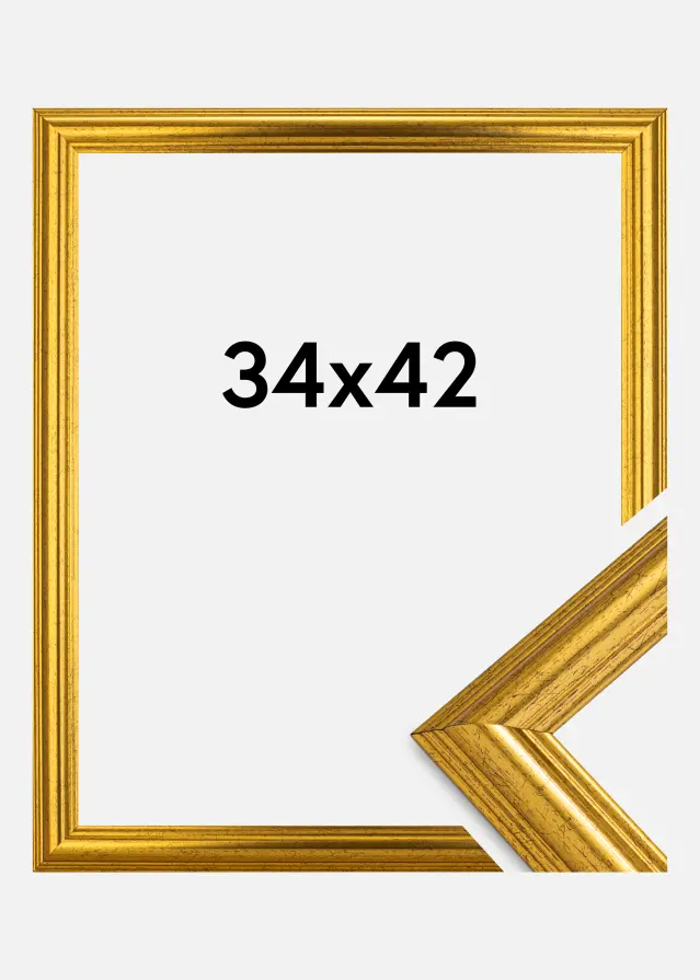 Jämtlands Ramfabrik Rahmen Västkusten Acrylglas Gold 34x42 cm