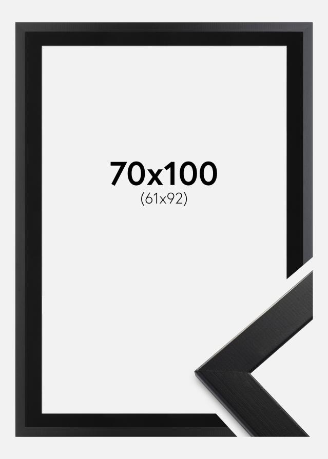 Ram med passepartou Rahmen Trendline Schwarz 70x100 cm - Passepartout Schwarz 62x93 cm
