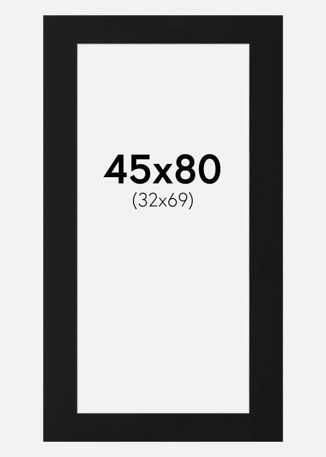 Artlink Passepartout Schwarz Standard (weißer Kern) 45x80 cm (32x69)