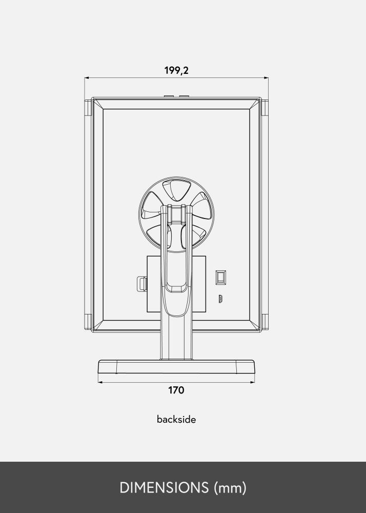 KAILA KAILA Kosmetikspiegel Fold II Schwarz - 38x25 cm