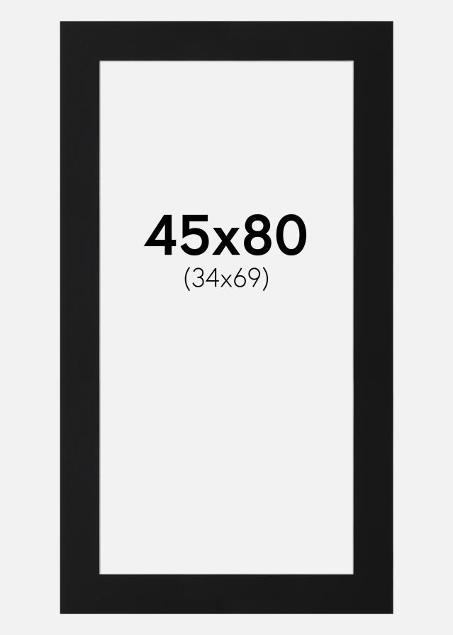 Artlink Passepartout Schwarz Standard (weißer Kern) 45x80 cm (34x69)