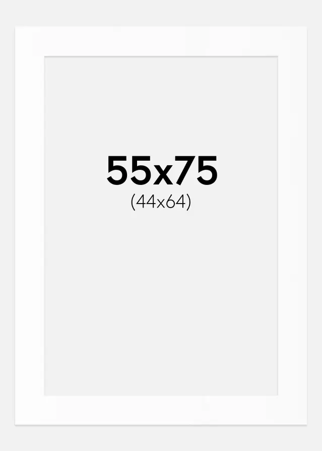 Artlink Passepartout Weiß Standard (weißer Kern) 55x75 cm (44x64)