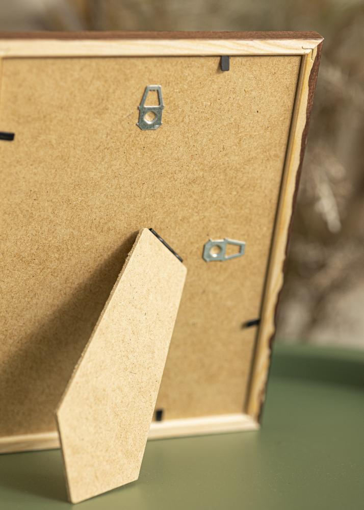 Ram med passepartou Rahmen Galant Walnuss 20x30 cm - Passepartout Schwarz 10x20 cm