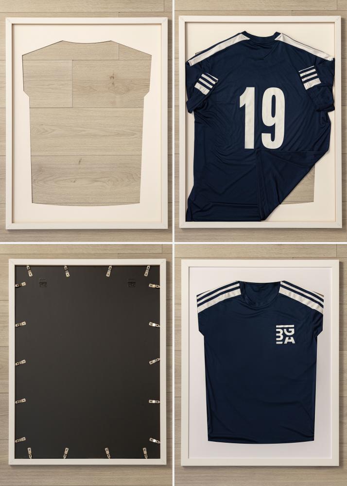 ID Factory Rahmen Trikotrahmen Acrylglas Weiß 60x80 cm