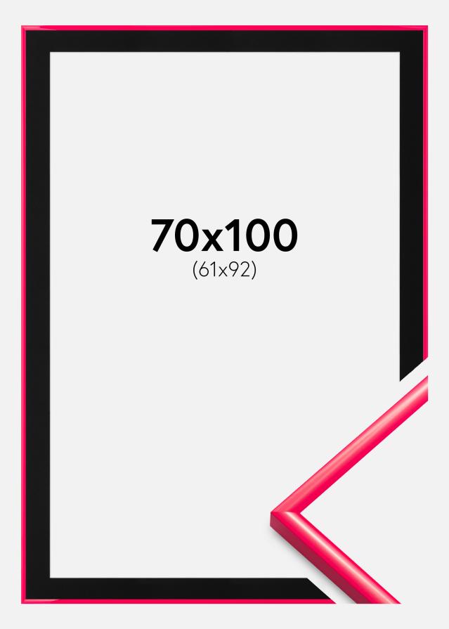 Ram med passepartou Rahmen New Lifestyle Hot Pink 70x100 cm - Passepartout Schwarz 62x93 cm