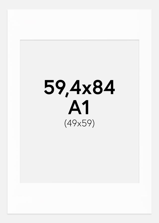 Galleri 1 Passepartout Canson Weiß (weißer Kern) 59,4x84 cm (A1) (49x59)