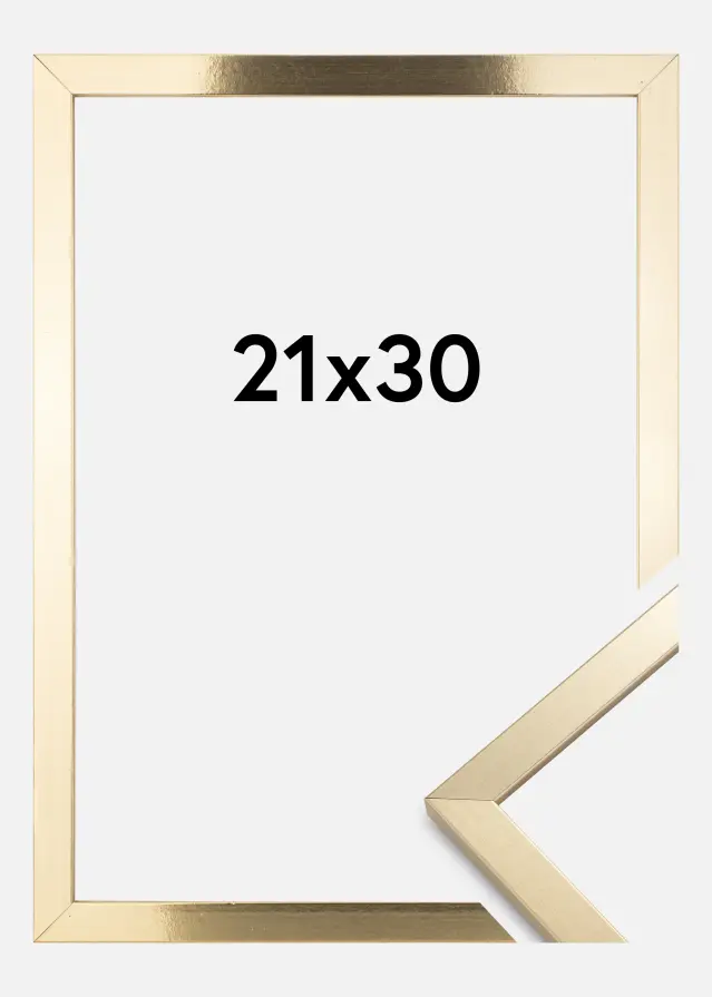 BGA Rahmen Trendy Acrylglas Gold 21x30 cm