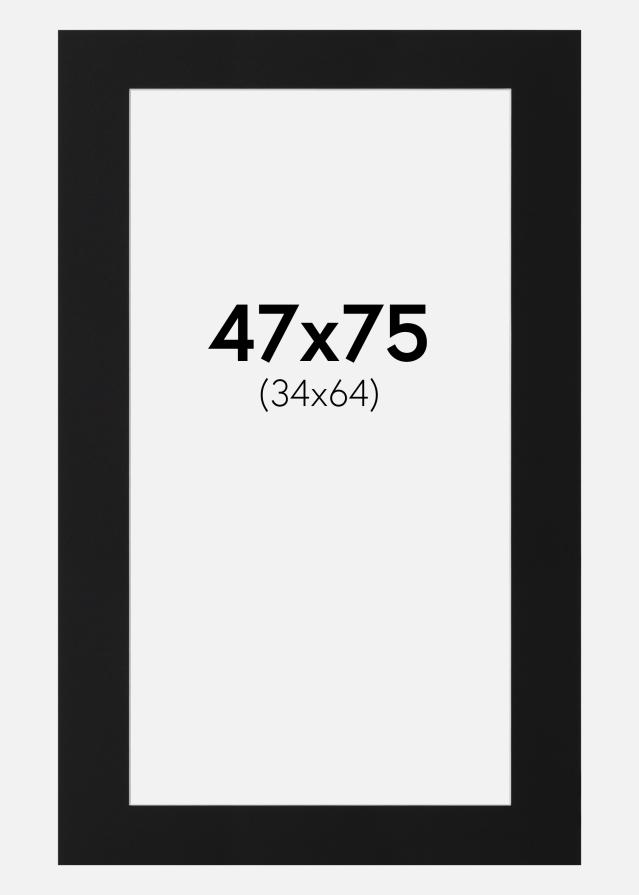 Artlink Passepartout Schwarz Standard (weißer Kern) 47x75 cm (34x64)