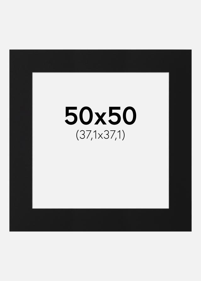 Artlink Passepartout Schwarz Standard (weißer Kern) 50x50 cm (37,1x37,1)