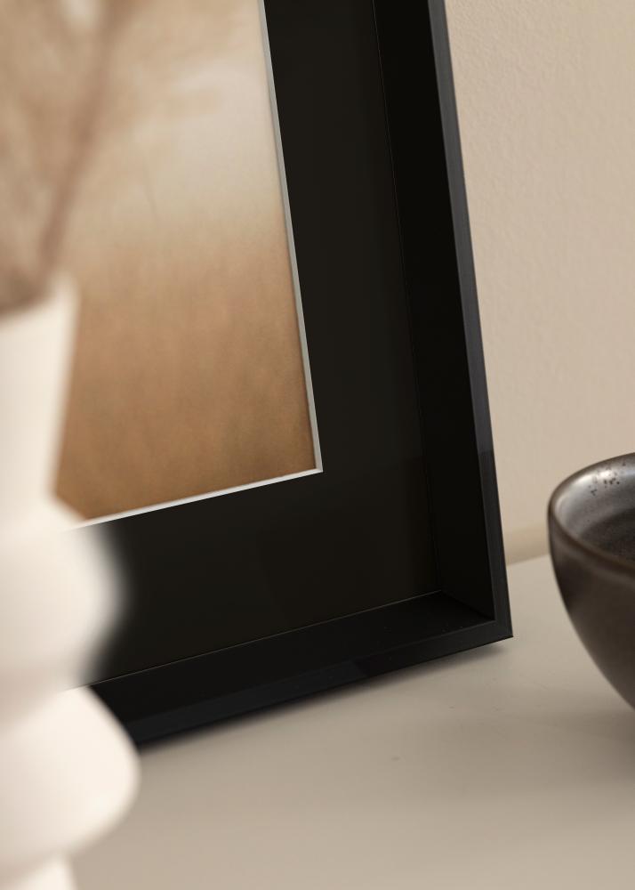 Ram med passepartou Rahmen Globe Schwarz 24x30 cm - Passepartout Schwarz 7x9 inches