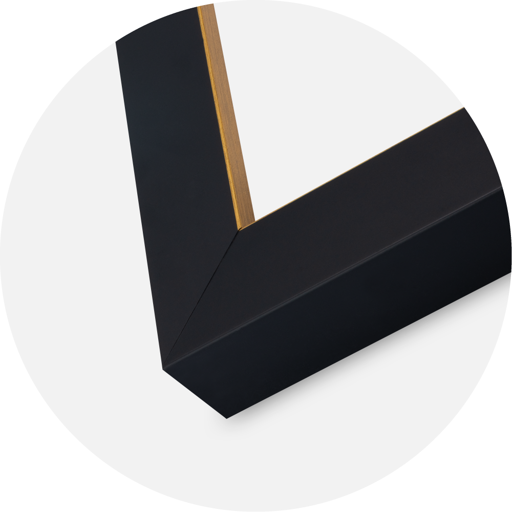 Jämtlands Ramfabrik Rahmen Sussex Acrylglas Schwarz/Gold 30x30 cm