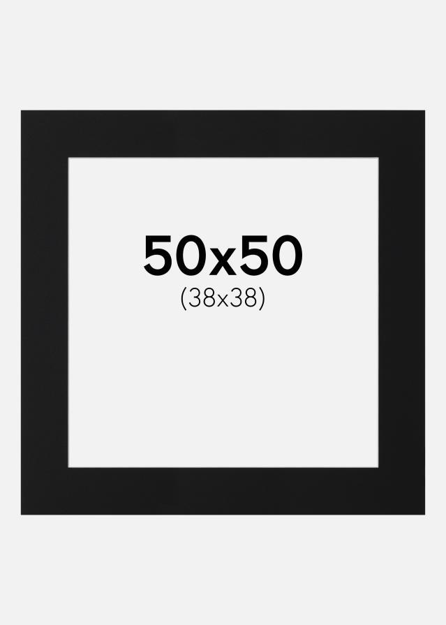 Artlink Passepartout Schwarz Standard (weißer Kern) 50x50 cm (38x38)