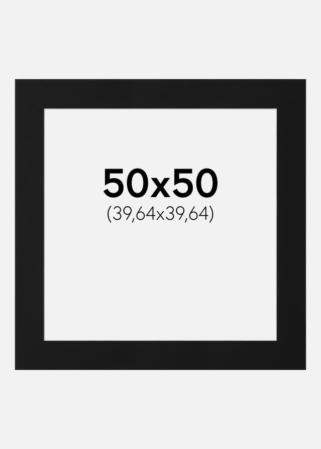 Artlink Passepartout Schwarz Standard (weißer Kern) 50x50 cm (39,64x39,64)