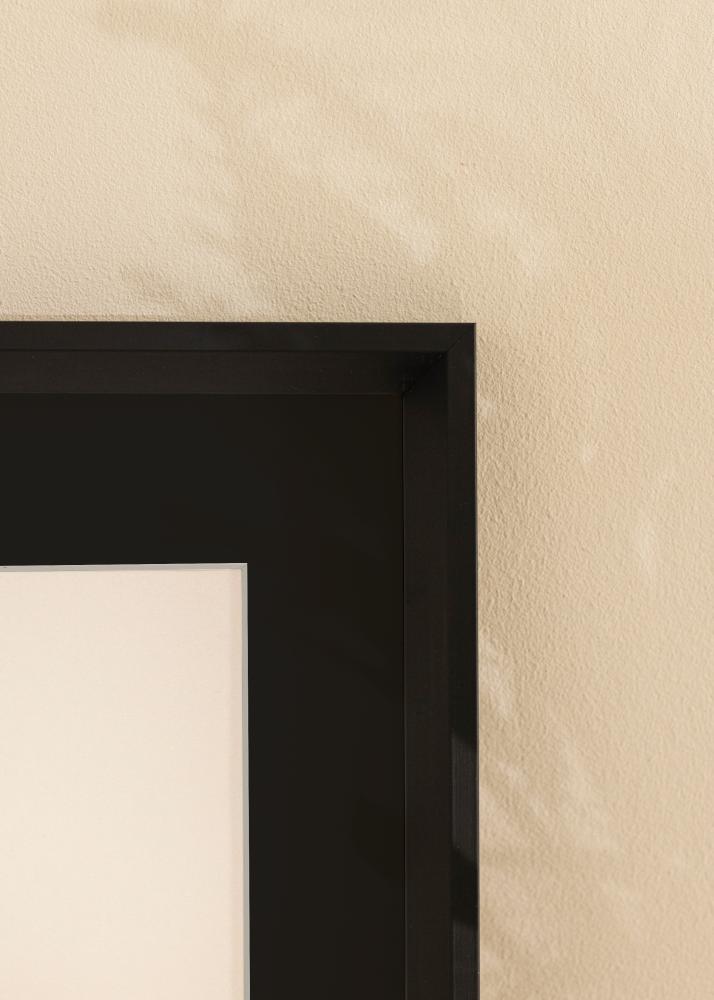 Ram med passepartou Rahmen Globe Schwarz 24x30 cm - Passepartout Schwarz 7x9 inches