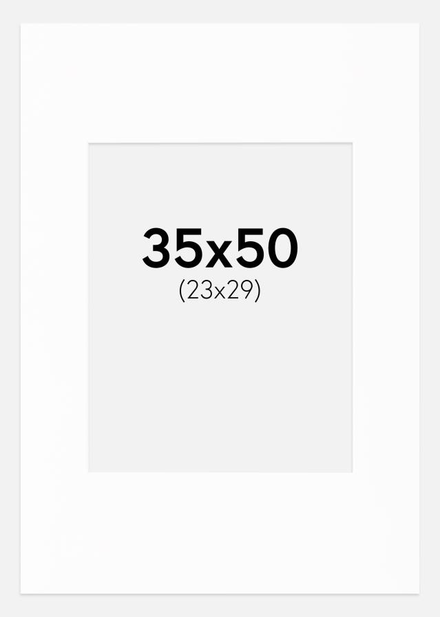 Galleri 1 Passepartout Canson Weiß (weißer Kern) 35x50 cm (23x29)