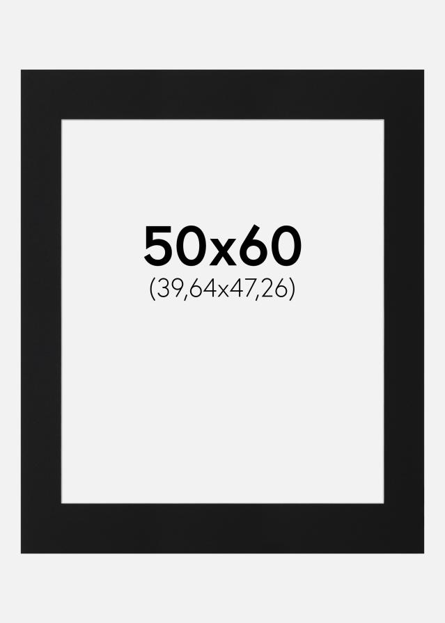 Artlink Passepartout Schwarz Standard (weißer Kern) 50x60 cm (39,64x47,26)