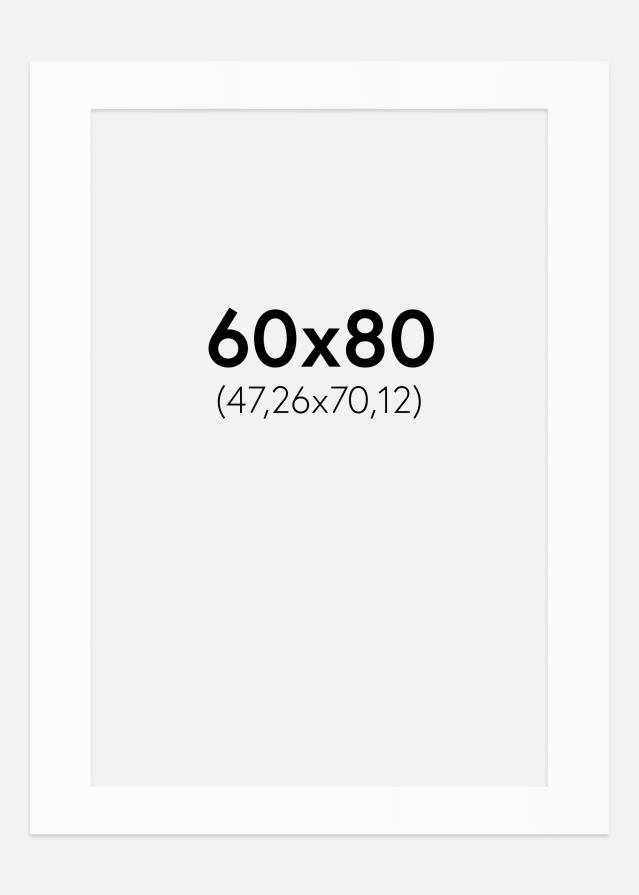 Artlink Passepartout Weiß Standard (weißer Kern) 60x80 cm (47,26x70,12)