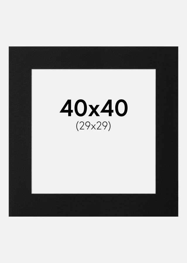 Galleri 1 Passepartout Canson Schwarz (weißer Kern) 40x40 cm (29x29)