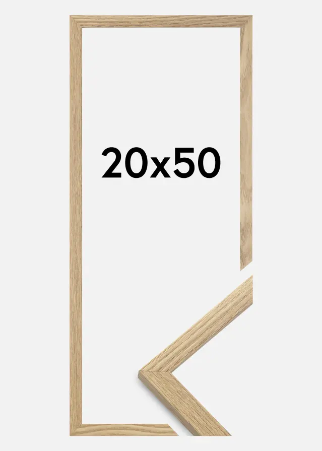 BGA Rahmen Trendy Acrylglas Eiche 20x50 cm