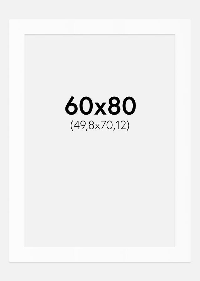 Artlink Passepartout Weiß Standard (weißer Kern) 60x80 cm (49,8x70,12)