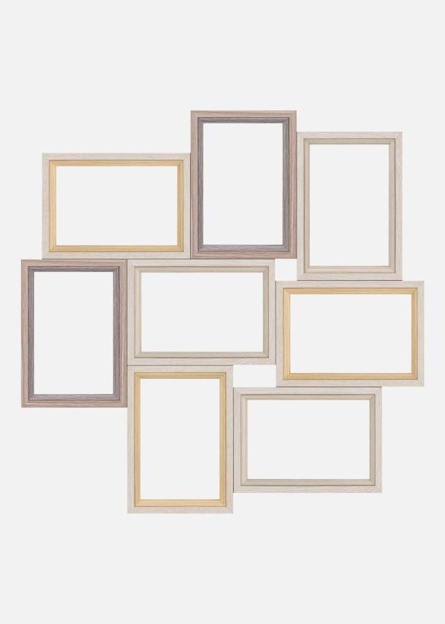 ZEP Zara 8Q Collage-Rahmen Braun - 8 bilder