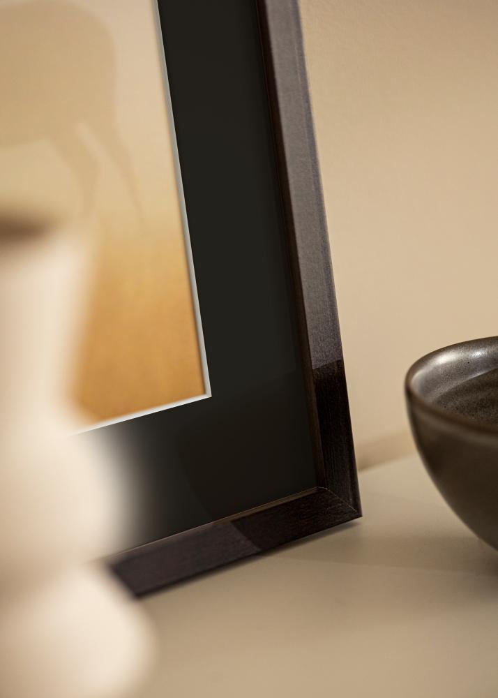 Ram med passepartou Rahmen Selection Walnuss 40x50 cm - Passepartout Schwarz 30x40 cm