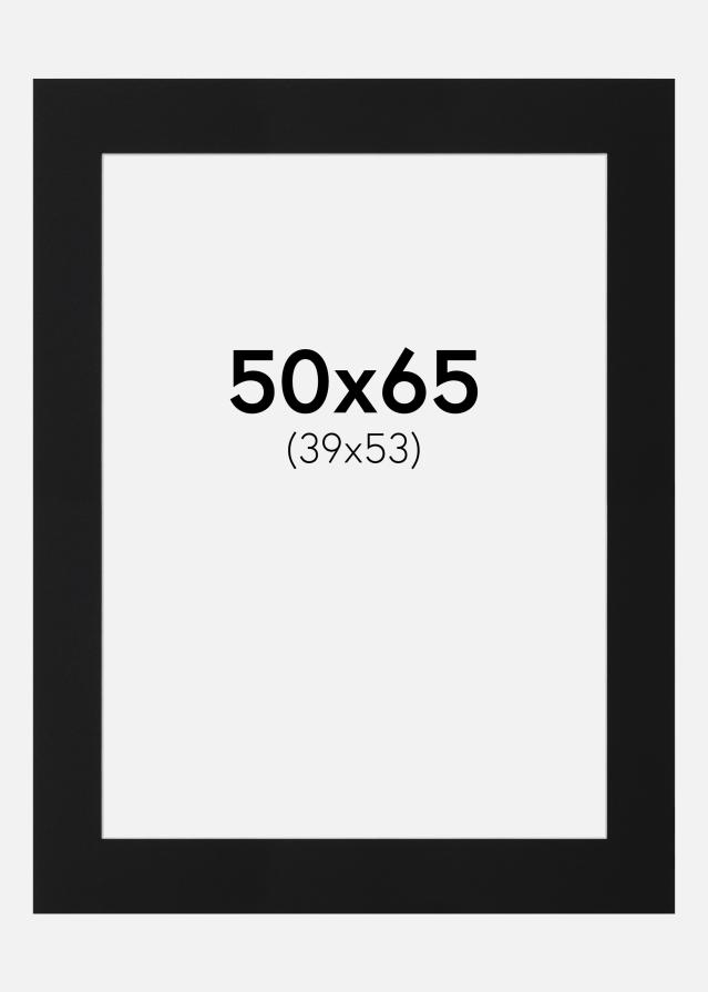 Artlink Passepartout Schwarz Standard (weißer Kern) 50x65 cm (39x53)