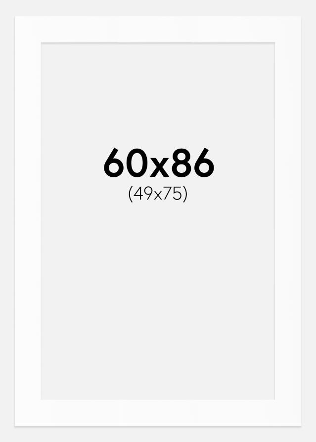 Artlink Passepartout Weiß Standard (weißer Kern) 60x86 cm (49x75)