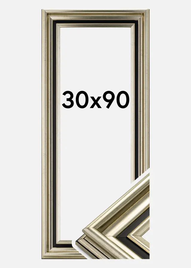 Ramverkstad Rahmen Gysinge Premium Silber 30x90 cm