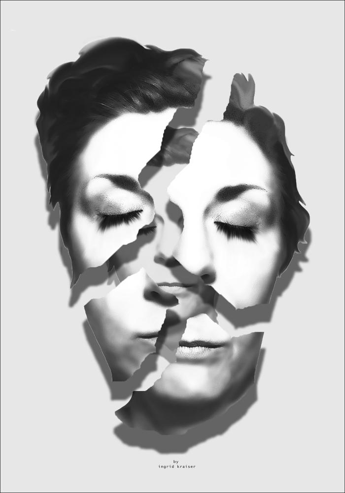 Bildverkstad Grey Puzzle Poster