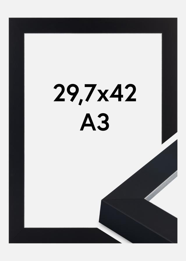 Jämtlands Ramfabrik Rahmen Sussex Acrylglas Schwarz/Silber 29,7x42 cm (A3)