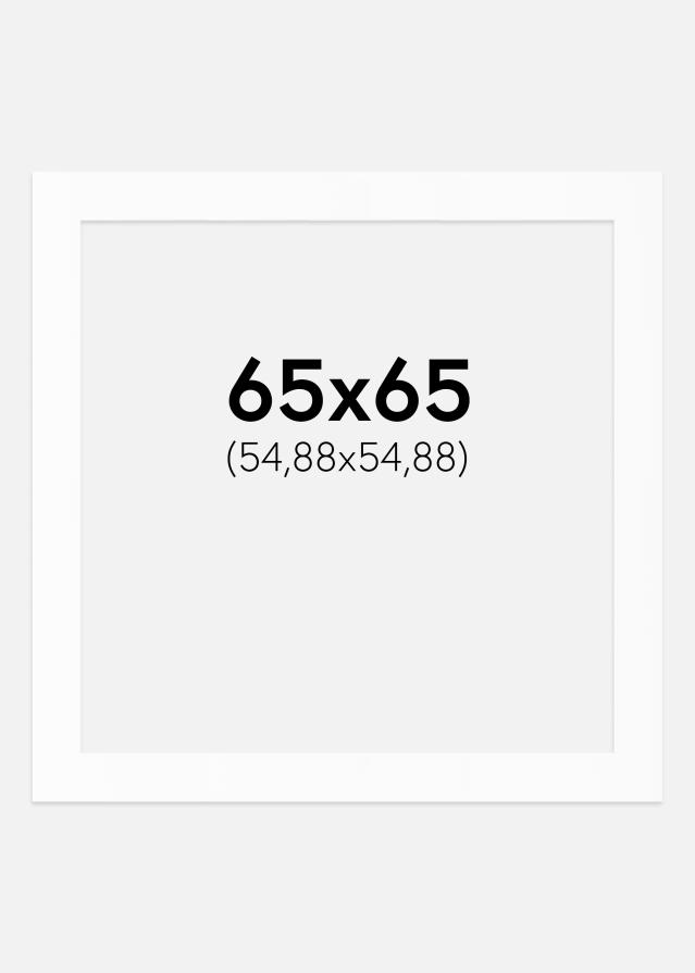 Artlink Passepartout Weiß Standard (weißer Kern) 65x65 cm (54,88x54,88)