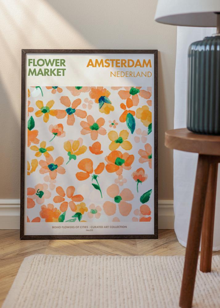 BGA Rahmen Trendy Acrylglas Walnuss 50x70 cm