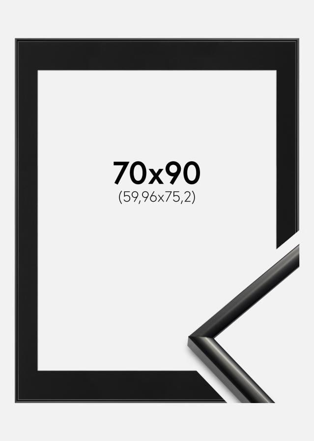 Ram med passepartou Rahmen New Lifestyle Schwarz 70x90 cm - Passepartout Schwarz 24x30 inches
