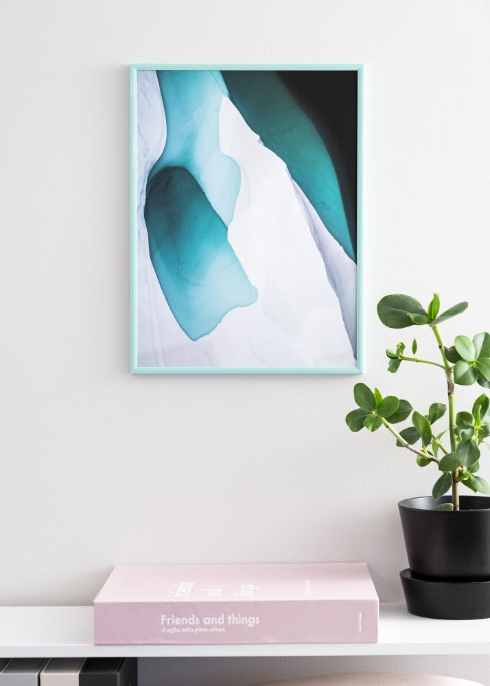 Ram med passepartou Rahmen New Lifestyle Türkis 13x18 cm - Passepartout Weiß 3,5x5 inches