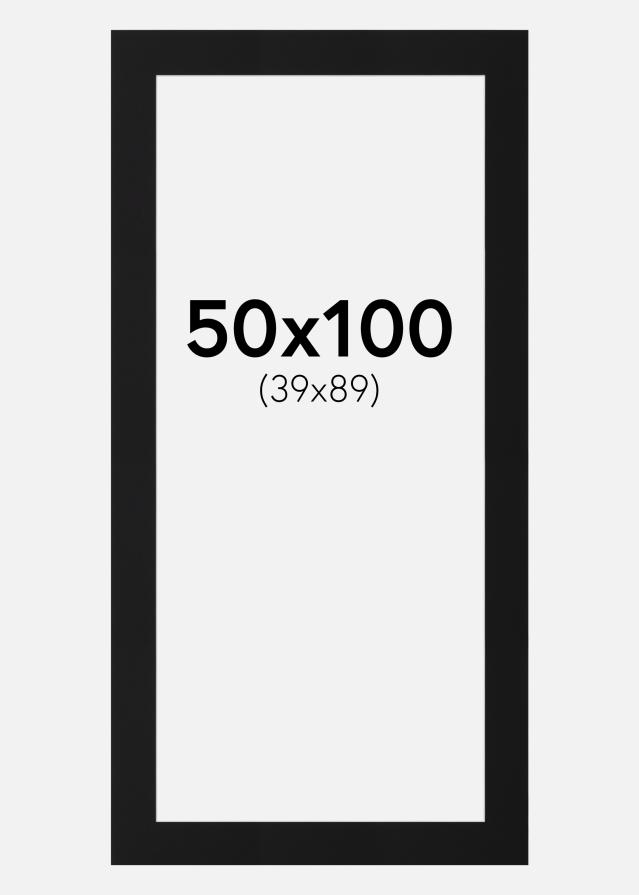 Artlink Passepartout Schwarz Standard (weißer Kern) 50x100 cm (39x89)