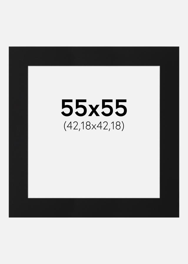 Artlink Passepartout Schwarz Standard (weißer Kern) 55x55 cm (42,18x42,18)