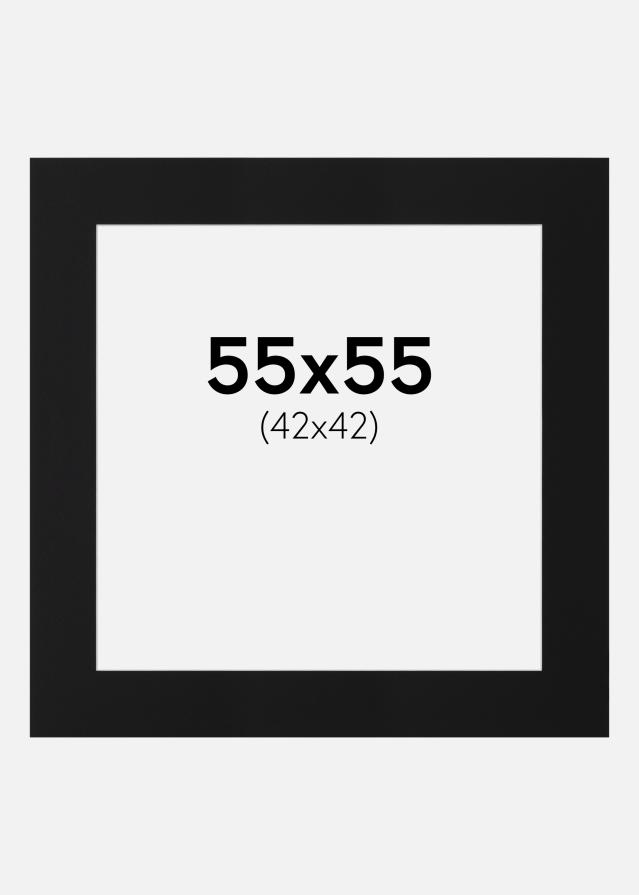 Artlink Passepartout Schwarz Standard (weißer Kern) 55x55 cm (42x42)