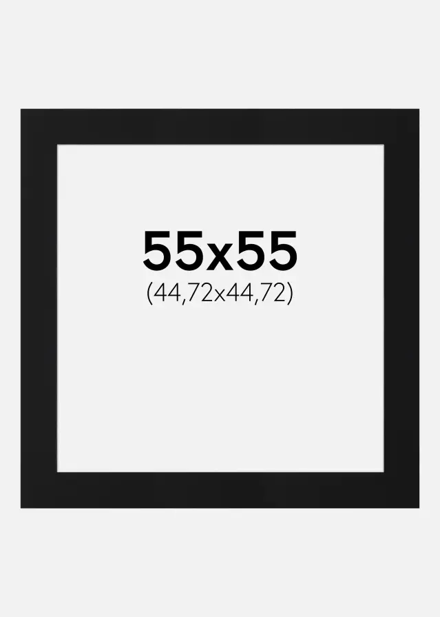 Artlink Passepartout Schwarz Standard (weißer Kern) 55x55 cm (44,72x44,72)