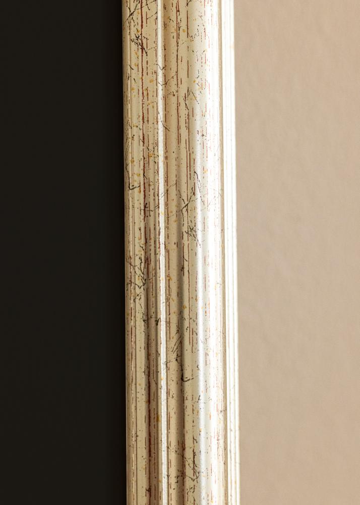 Ram med passepartou Rahmen Västkusten Silber 70x100 cm - Passepartout Schwarz 24x36 inches