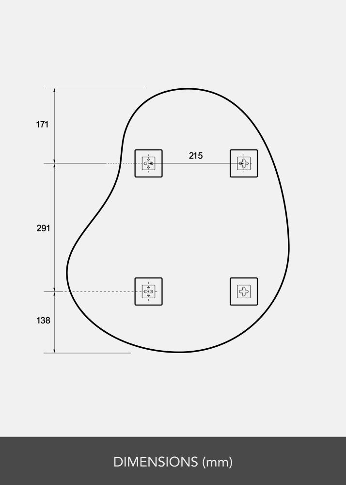 BGA Spiegel Cashew 50x60 cm