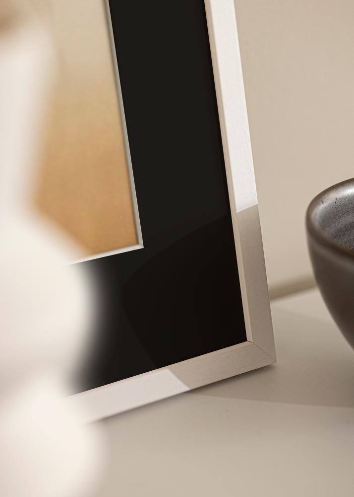 Ram med passepartou Rahmen Edsbyn Weiß 20x30 cm - Passepartout Schwarz 15x21 cm (A5)