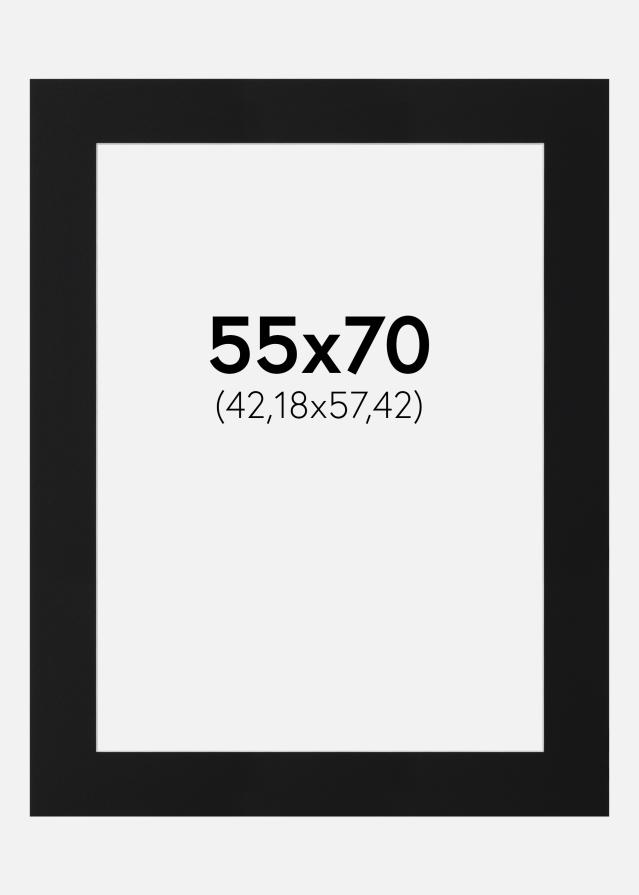 Artlink Passepartout Schwarz Standard (weißer Kern) 55x70 cm (42,18x57,42)
