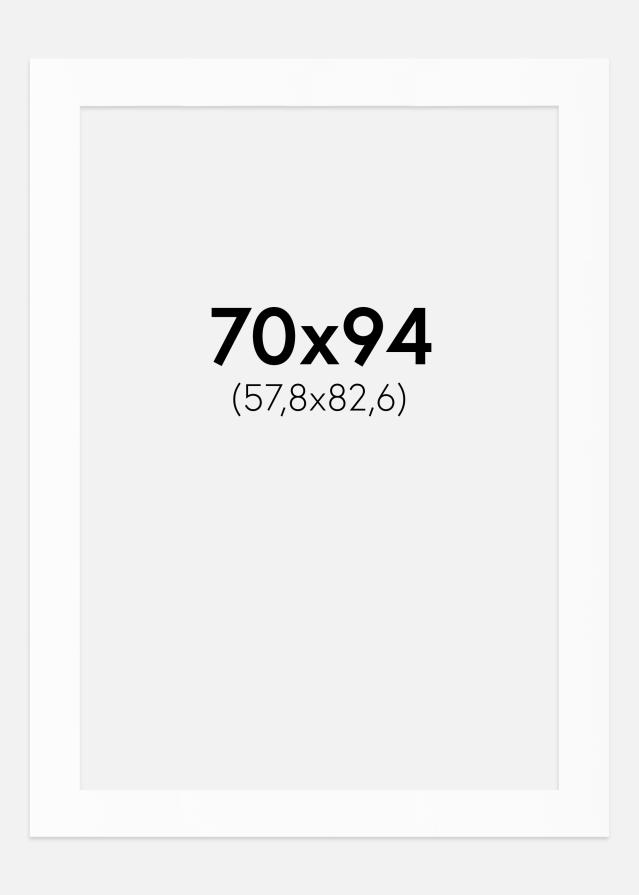 Artlink Passepartout Weiß Standard (weißer Kern) 70x94 cm (57,8x82,6)