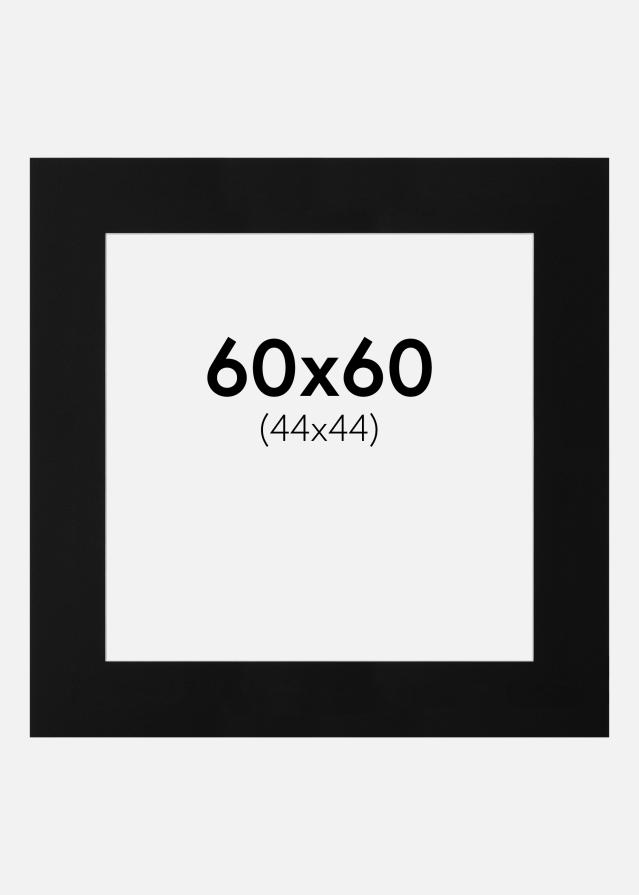 Artlink Passepartout Schwarz Standard (weißer Kern) 60x60 cm (44x44)